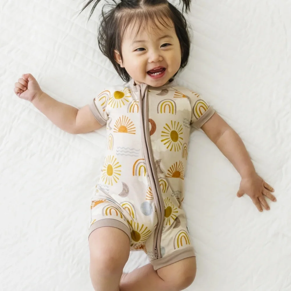 New Little Sleepies Desert Sunrise Bamboo Shorty Romper 18-24 Months